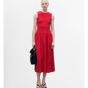 Mango Smocked Dress NWT Size L